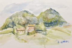 schizzo monte sisso, acquerello, cm 20x30