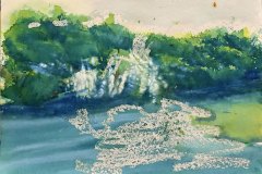 schizzo giardino, acquerello, cm 20x30