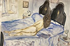 schizzo nudo, acquerello, cm 25x35