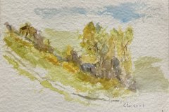 Paesaggio, acquerello, cm 18x23
