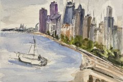Vista Chicago, acquerello, cm 22x30