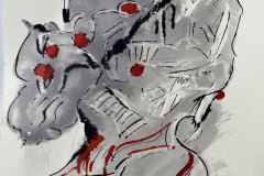 Punti Rossi, acquerello,cm 21x30