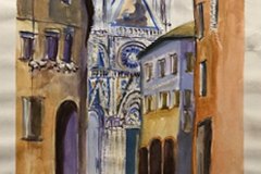 Orvieto, acquerello, cm 28x43