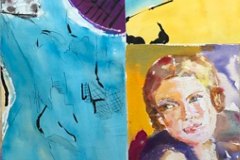 Donna 1, acquerello, cm 40x40