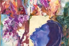 Donna 2, acquerello, cm 40x40