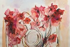 Vaso di fiori, acquerello, cm 50x70