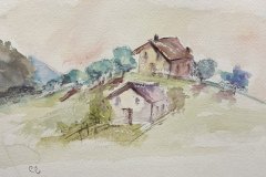 Borgo, acquerello, cm 23x30