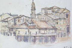 Piazza Martiri, Sassuolo, acquerello, cm 44x30