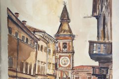 Il campanone di Sassuolo, acquerello, cm 65x44