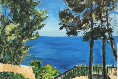 Mondello visto da Angelica,   acrilico, cm 40x30