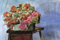 vaso di fiori,acrlico cm  40x28