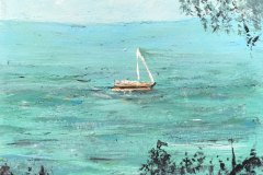 Il Mare di Angelica, acrilico , cm 40x40