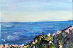 Costiera  amalfitana vista da terrazza Belvedere, acrilico, cm 40x40