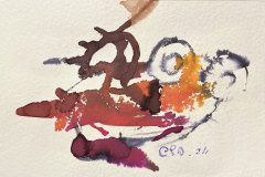 Relax, china su pergamena, cm 30x40