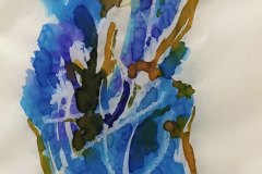 Fiori Blu, china, cm 30x40
