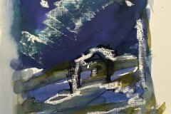 Casa nel blu, china, cm 21x30
