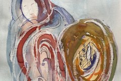 Donna, china, cm 21x30
