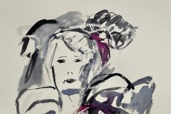 Eleganza femminile, china, cm 21x30