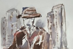 Fra i Grattaceli, china, cm 21x30