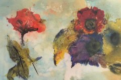 Rosa e anemoni, china, cm 25x44