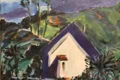 Casa in campagna, olio, cm 30x40