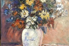 Vaso di fiori, olio su tela, cm 40x50