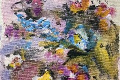 Fiori, olio, cm 15x15