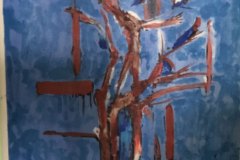Alberi, olio, cm 40x50, esposto splash museum