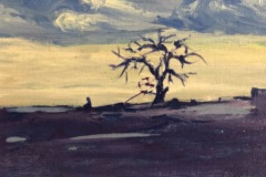 Albero, olio, cm 15x10