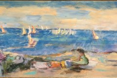 Spiaggia, olio, cm 27x60