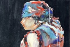 Donna Rom, olio, cm 70x50
