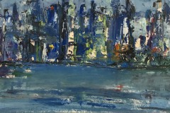 Chicago lake,olio, cm 35x20