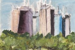 Chicago lincoln park, olio, cm 30x40
