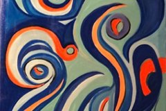 Movimento, olio su tela, cm 100x70