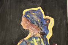 Bambina, olio e pellicola , cm 50x70