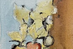 Frutta, china e cera, cm 20x30