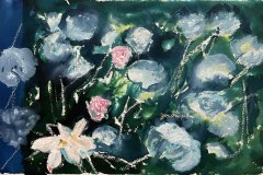 Floreale, china e cera, cm 26x44