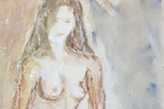 Donna, china e cera, 22x33