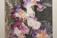 Iris, china e cera, cm 36x42