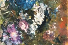 Fiori, china e gesso, cm 35x40