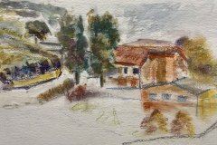 Paesaggio, gessetto, cm 20x30