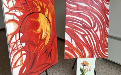 Clo's Fire canvases